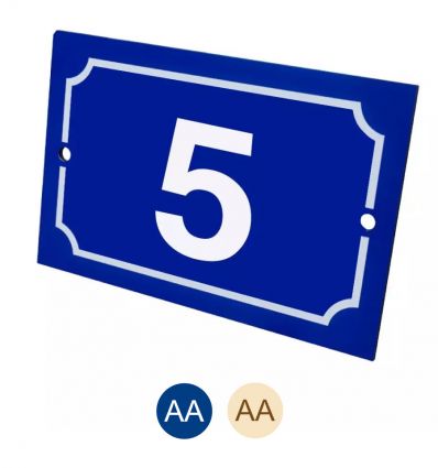 Plaque de numéro de rue en aluminium