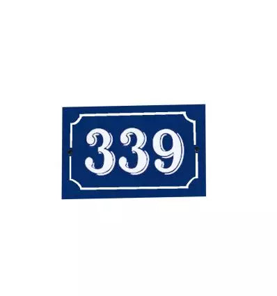 Plaque de numéro de rue émaillée