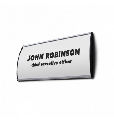 Plaque de porte galbée pour bureau