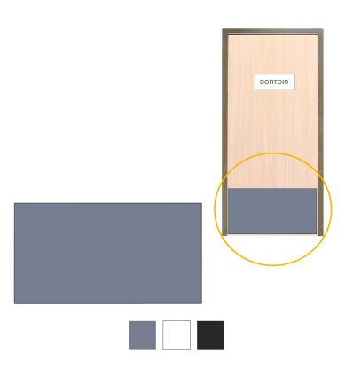 Plaque de propreté porte adhésive rectangulaire