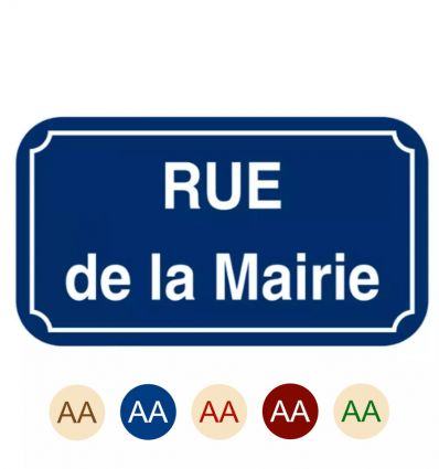 Plaque de rue en aluminium