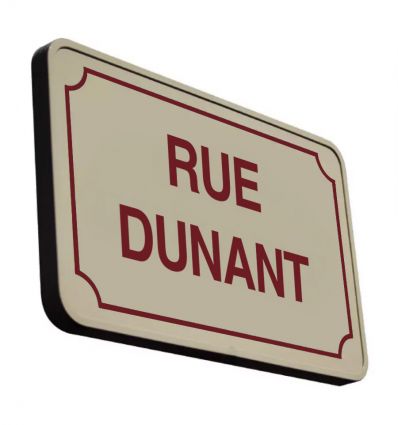 Plaque de rue en aluminium