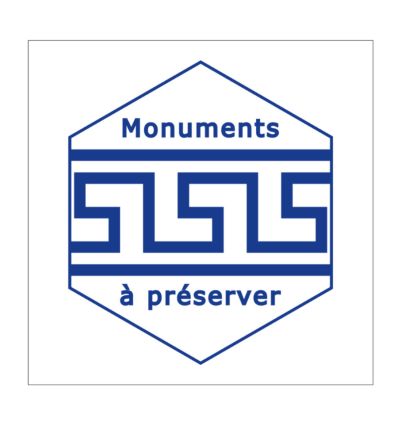 Plaque label monuments à préserver