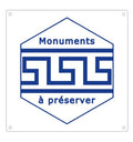 Plaque label monuments à préserver