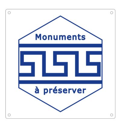 Plaque label monuments à préserver