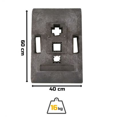 Plastobloc 15 kg pour poteau/mât