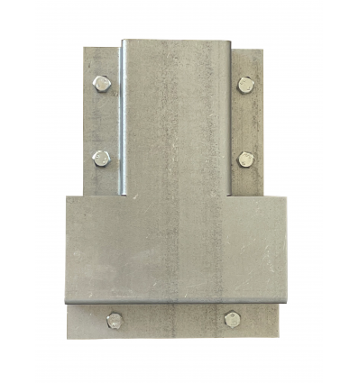 Platine d'assemblage pour poteaux rectangulaires