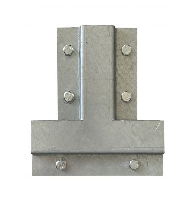 Platine d'assemblage pour poteaux rectangulaires