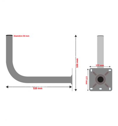 Platine murale pour miroir