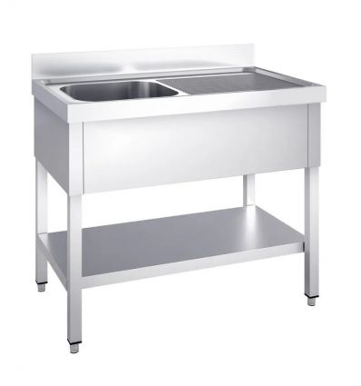 Plonge Inox 1 Bac avec égouttoir