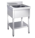 Plonge Inox 1 bac sans égouttoir