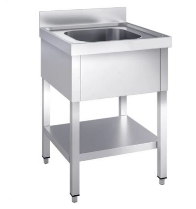 Plonge Inox 1 bac sans égouttoir