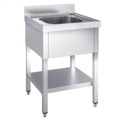 Plonge Inox 1 bac sans égouttoir