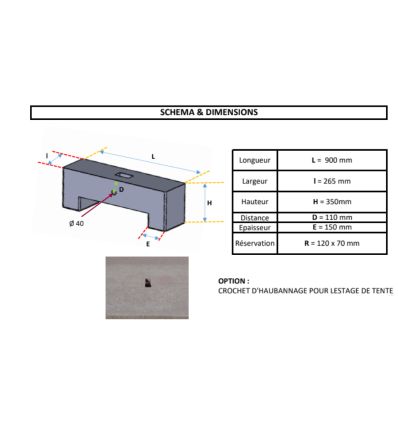 Plot de lestage béton