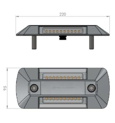 Plot Lumineux Parking LED Rectangulaire Bidirectionnel