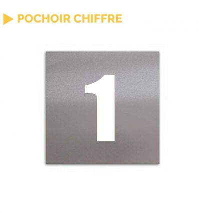 Pochoir chiffre vendu à l'unité (0 à 9)