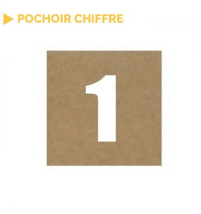 Pochoir chiffre vendu à l'unité (0 à 9)
