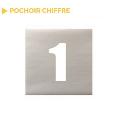 Pochoir chiffre vendu à l'unité (0 à 9)
