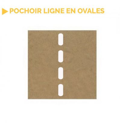 Pochoir de traits arrondis