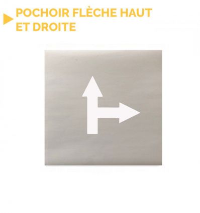 Pochoir flèche direction tout droit et à droite