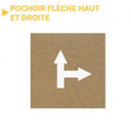 Pochoir flèche direction tout droit et à droite