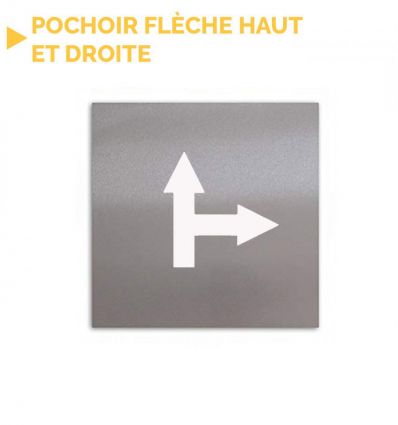 Pochoir flèche direction tout droit et à droite