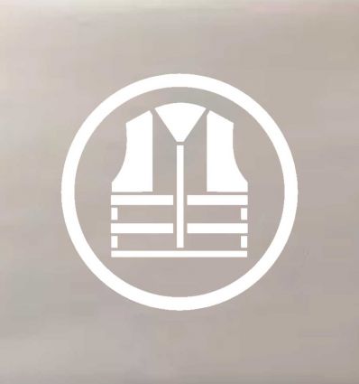Pochoir port du gilet de sécurité obligatoire