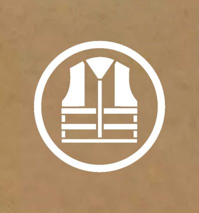 Pochoir port du gilet de sécurité obligatoire