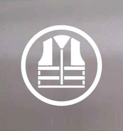 Pochoir port du gilet de sécurité obligatoire