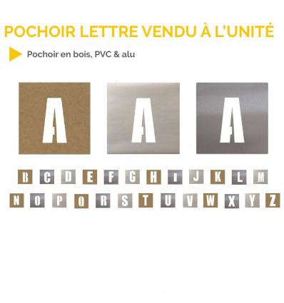 Pochoir lettre de l'alphabet vendu à l'unité