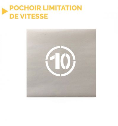 Pochoir limitation de vitesse rond ou ovale 10 km/h