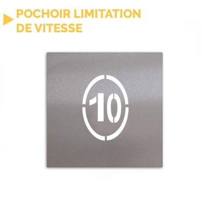 Pochoir limitation de vitesse rond ou ovale 10 km/h