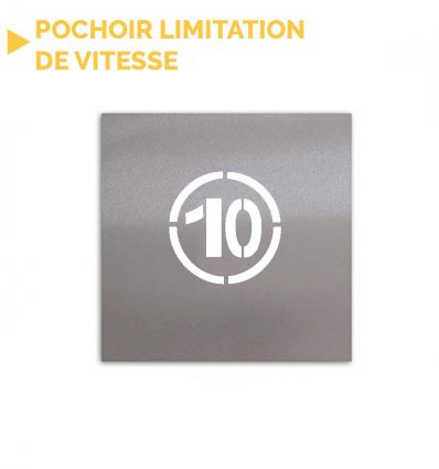 Pochoir limitation de vitesse rond ou ovale 10 km/h