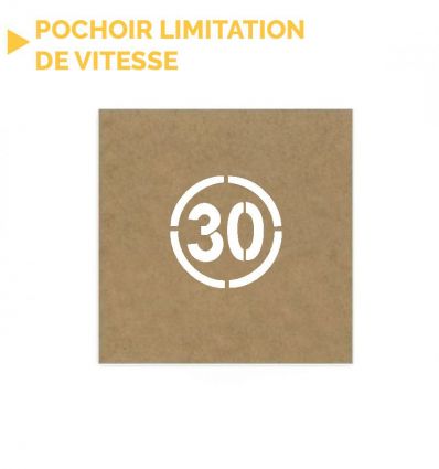 Pochoir limitation de vitesse rond 30 km/h