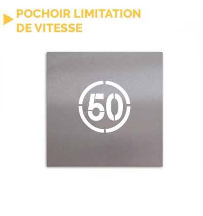 Pochoir limitation de vitesse rond ou ovale 50 km/h