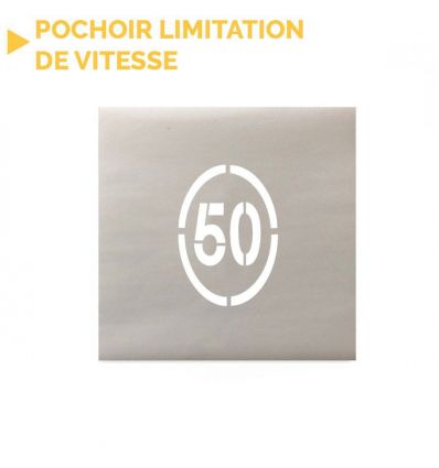 Pochoir limitation de vitesse rond ou ovale 50 km/h