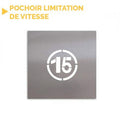 Pochoir limitation de vitesse rond ou ovale 15 km/h