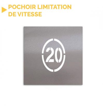 Pochoir limitation de vitesse rond ou ovale 20 km/h