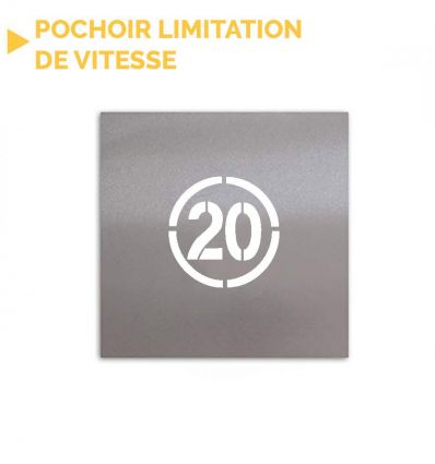 Pochoir limitation de vitesse rond ou ovale 20 km/h