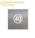 Pochoir limitation de vitesse rond ou ovale 40 km/h