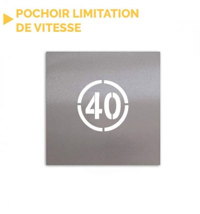Pochoir limitation de vitesse rond ou ovale 40 km/h