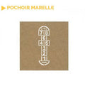 Pochoir Marelle carré en 4 pochoirs