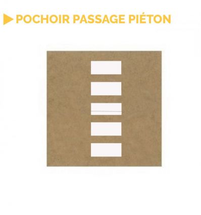 Pochoir passage piéton deux parties