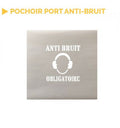 Pochoir port casque anti-bruit avec texte