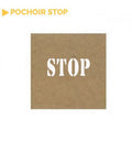 Pochoir stop en lettres