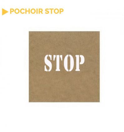 Pochoir stop en lettres
