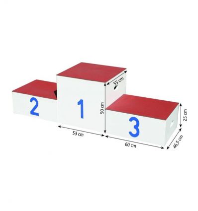 Podium de sport Encombrement réduit 3 places Bois