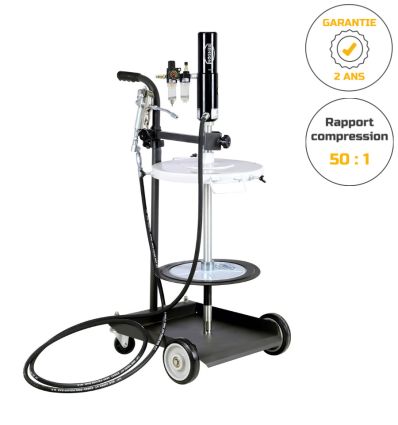 Pompe à graisse pneumatique pour fût en kit