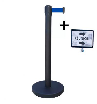 Porte affiche sur pied à sangle A4