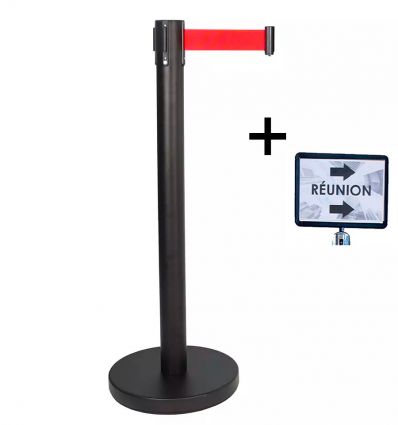 Porte affiche sur pied à sangle A4